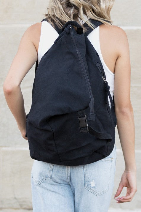 Kai Asymmetric Canvas Backpack (Multiple Colors) - BP