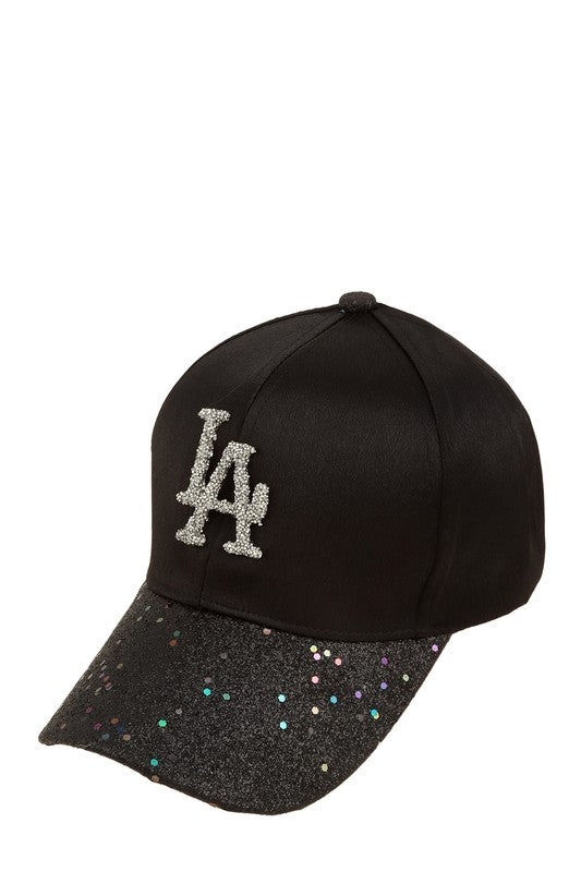 Riches & Righteousness Rhinestone LA Charm Sparkle Baseball Cap (Multiple Colors)