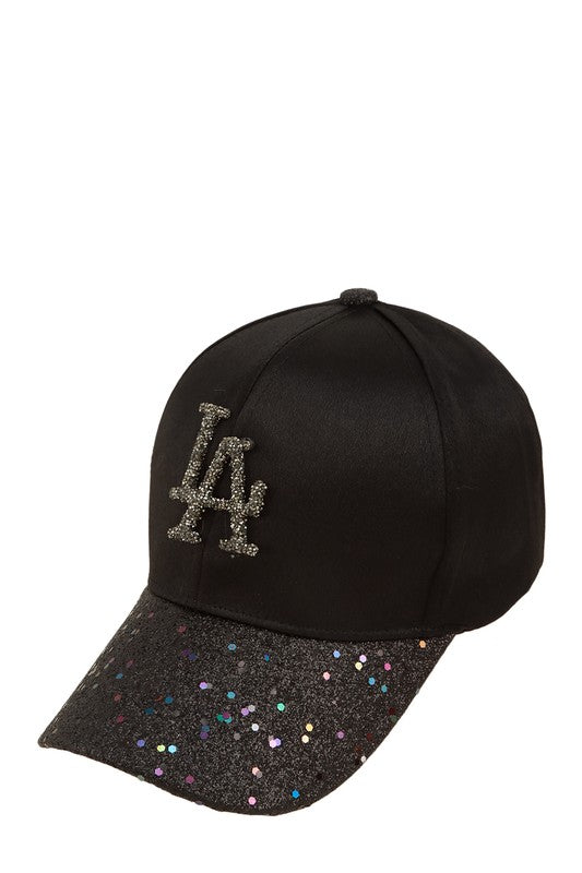 Riches & Righteousness Rhinestone LA Charm Sparkle Baseball Cap (Multiple Colors)