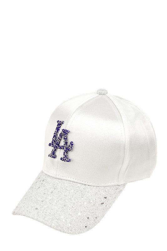 Riches & Righteousness Rhinestone LA Charm Sparkle Baseball Cap (Multiple Colors)