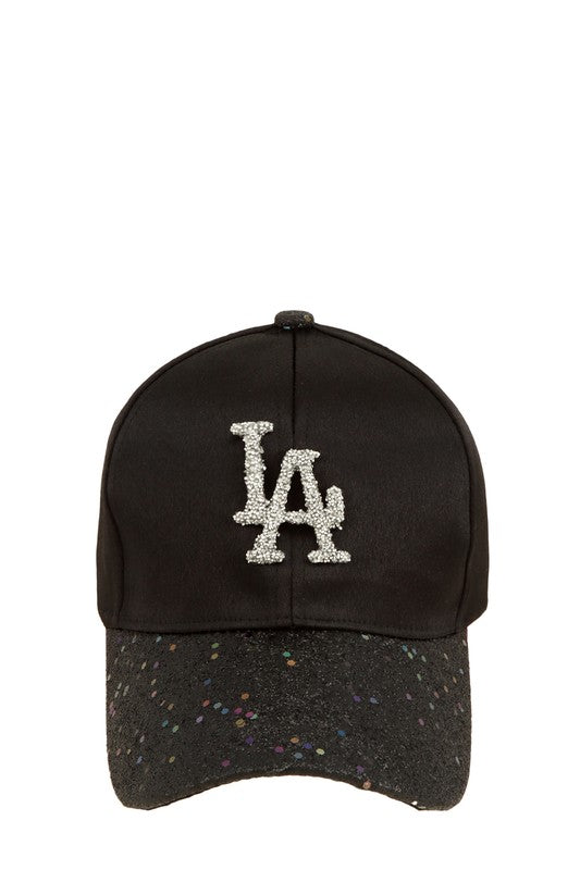 Riches & Righteousness Rhinestone LA Charm Sparkle Baseball Cap (Multiple Colors)