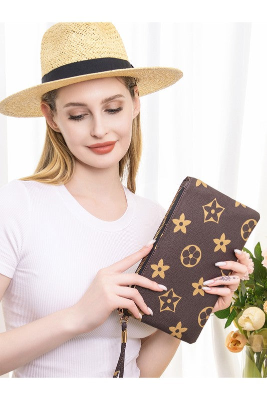 Louis Life Star Geometric Pattern Clutch