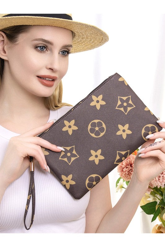 Louis Life Star Geometric Pattern Clutch