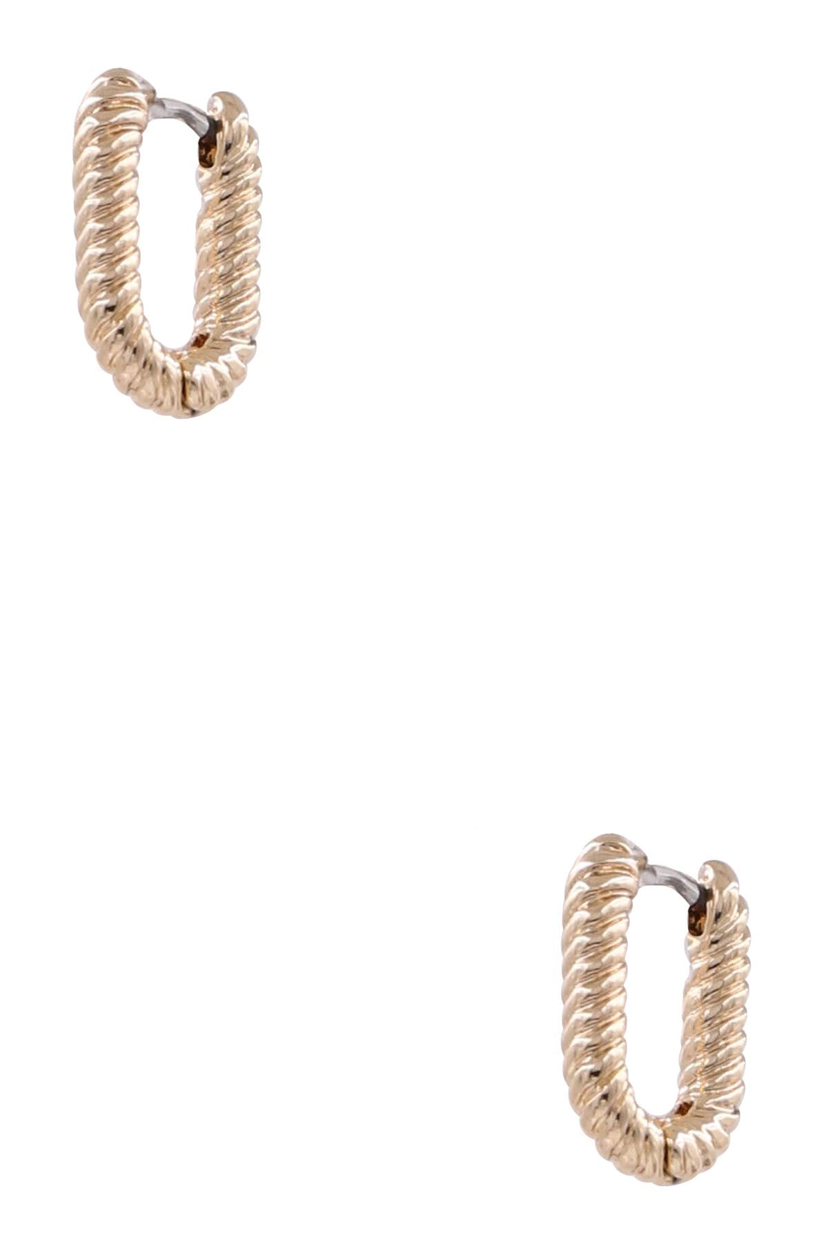 Metal Rope Hoop Earrings