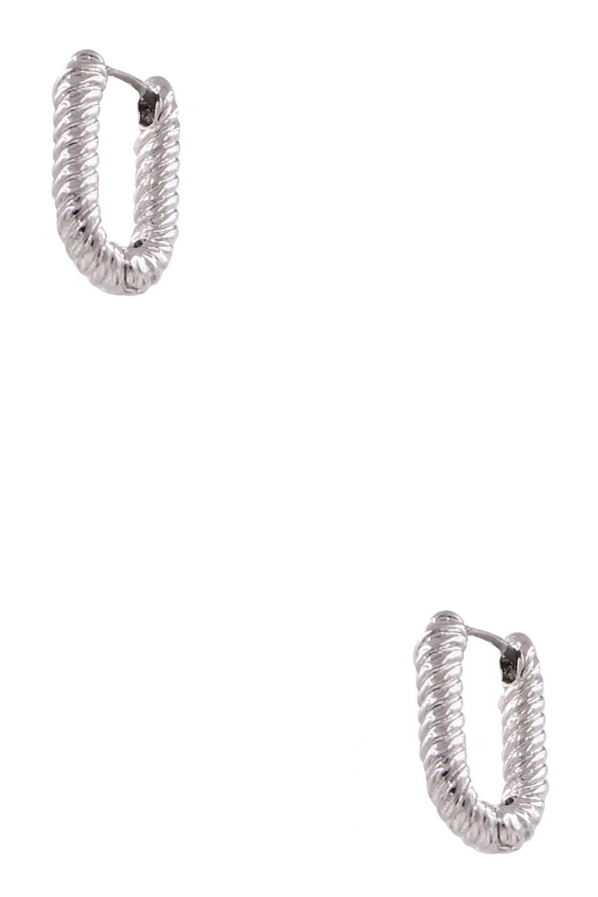 Metal Rope Hoop Earrings