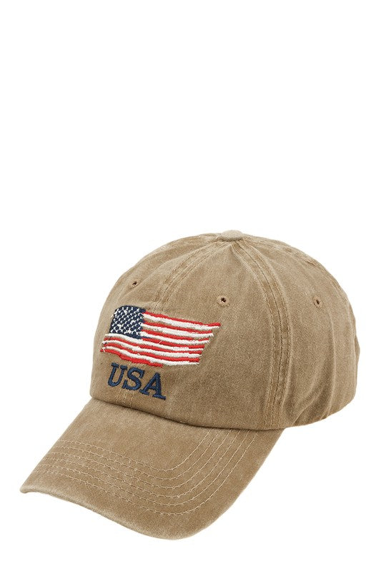 Stand For The Flag American Flag Embroidered Cap