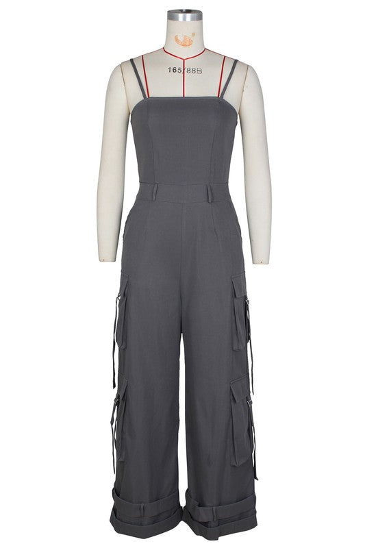 Kick Me In Gear Cargo Jumpsuit (Multiple Colors)