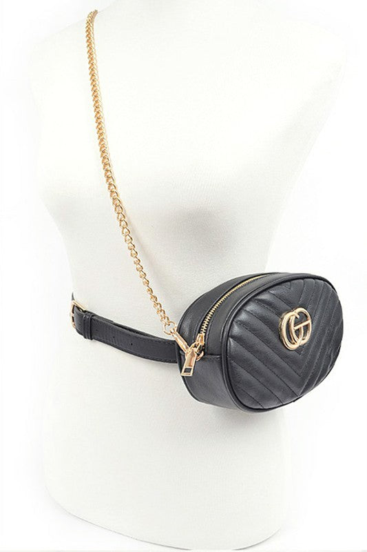 Check My Style Chain Accent Crossbody Bag (Multiple Colors)