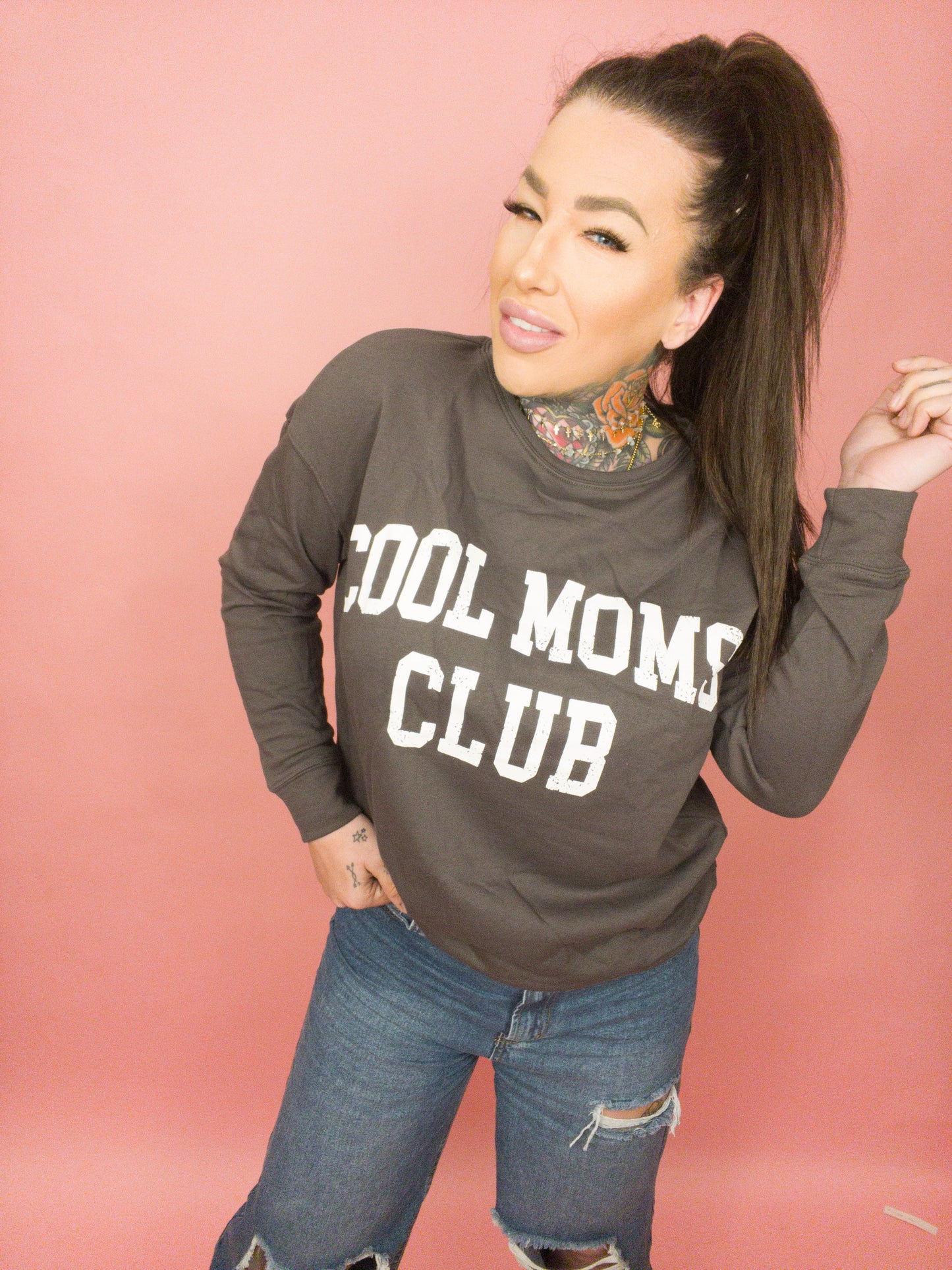 In The Cool Moms Club Curvy Drop Shoulder Sweatshirt (S-2X)