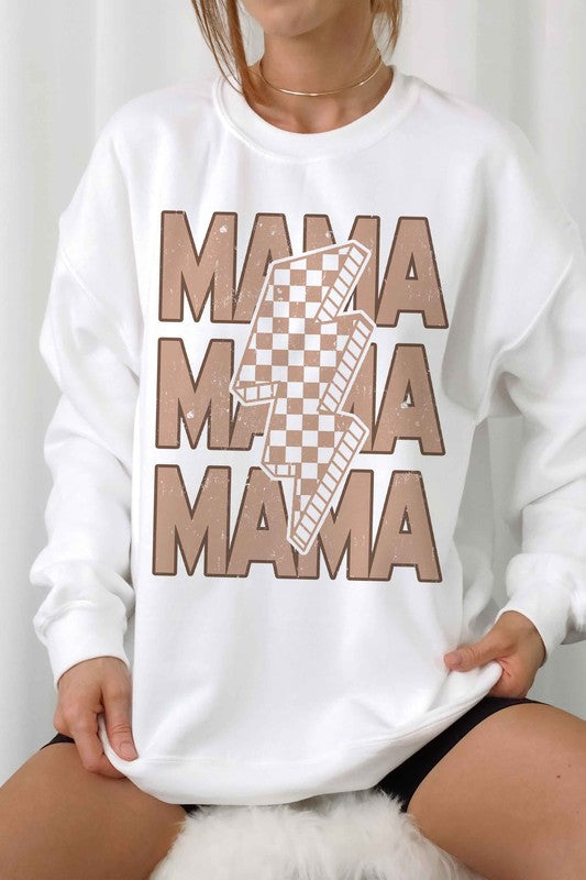 Sparked Up Mama Lightning Graphic Sweatshirt (Multiple Colors)