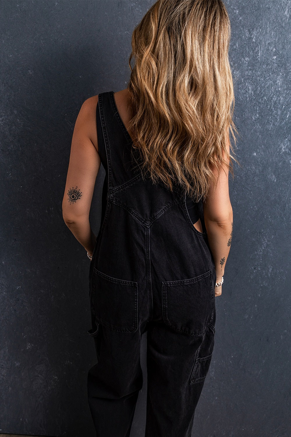 Control Freak Pocketed Straight Denim Overalls - BP