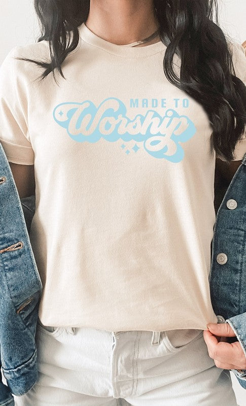 (2X-3X) Made To Worship Graphic Tee (Multiple Colors) - BP