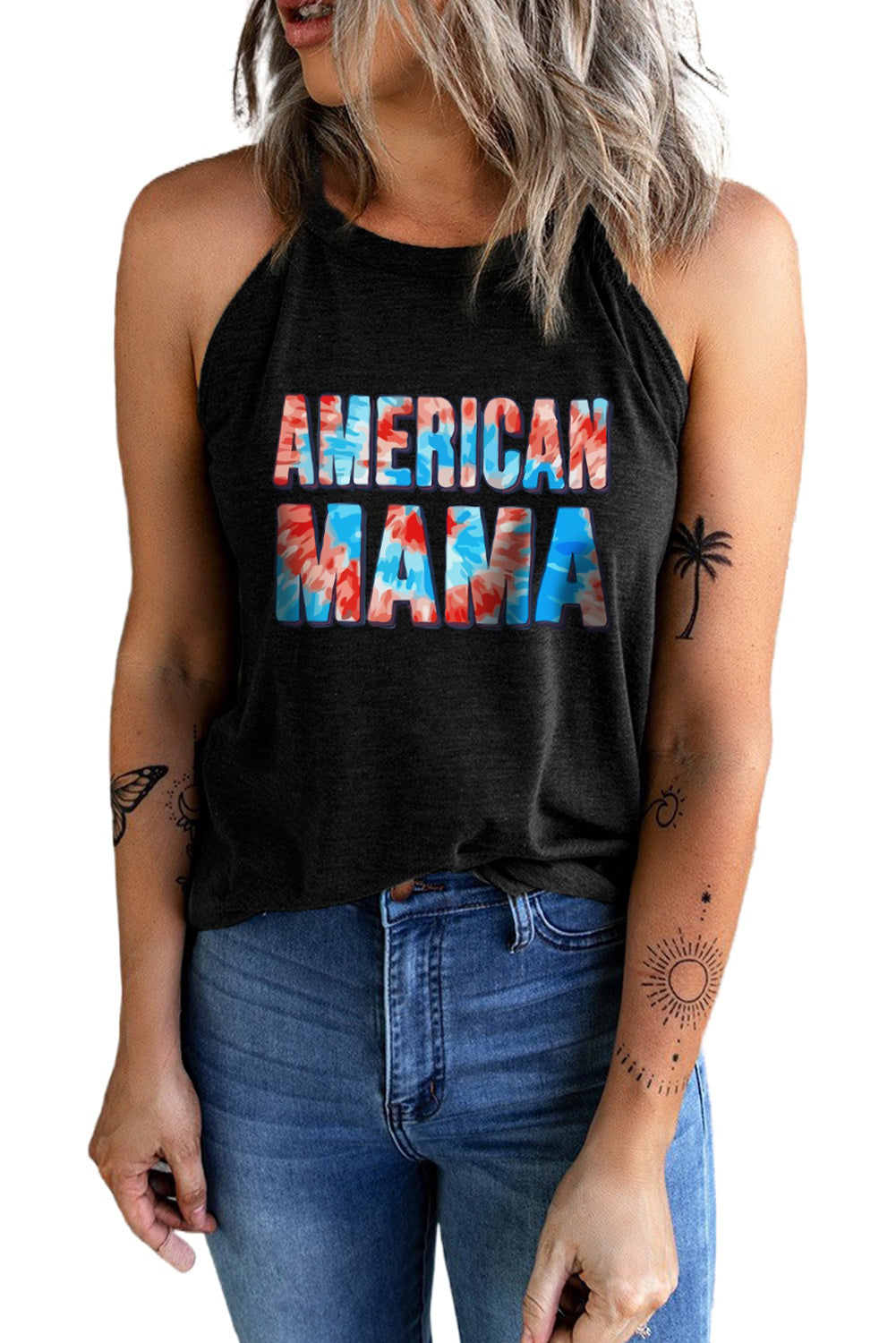 (S-2X) American Mama Graphic Tank