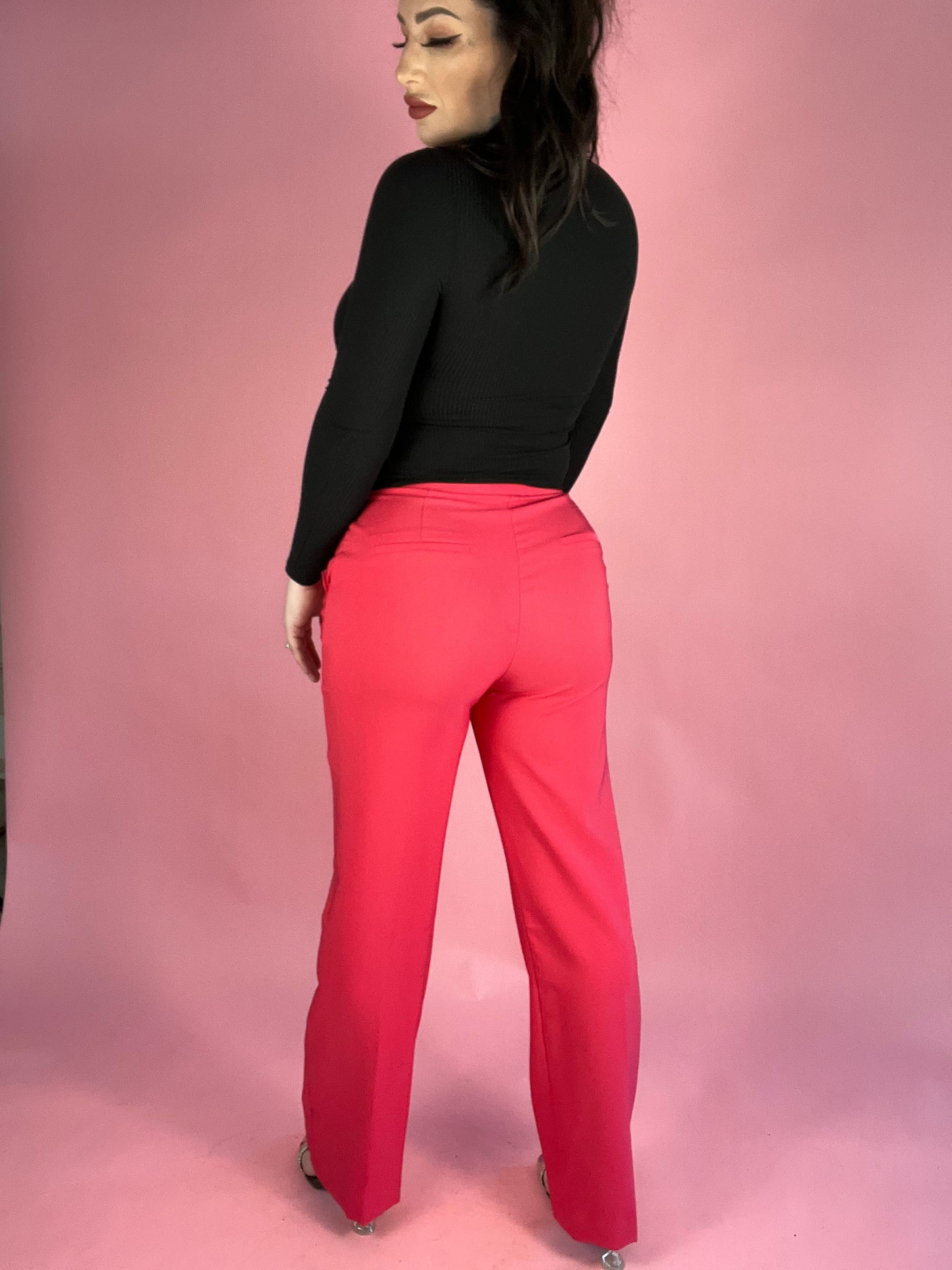 Snuggly Style Woven Solid Formal Long Pants