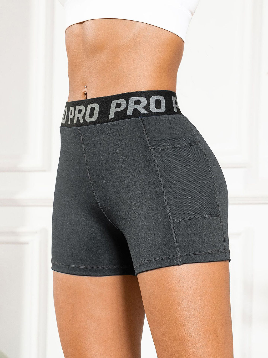 Craving Action Elastic Waist Active Shorts with Pockets (Multiple Colors) - BP