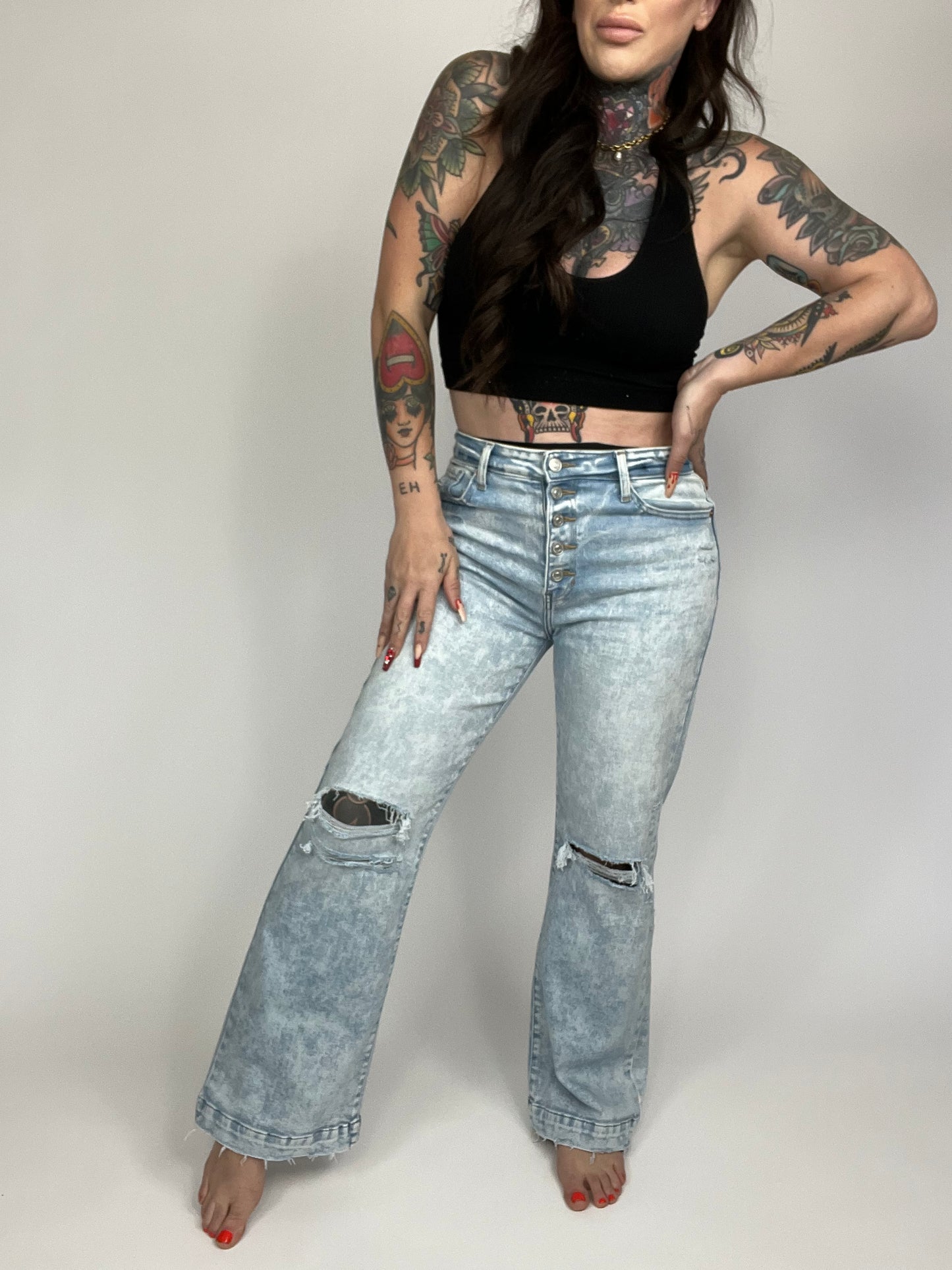 ARTREMIS - 90'S VINTAGE STRETCH WIDE LEG JEANS