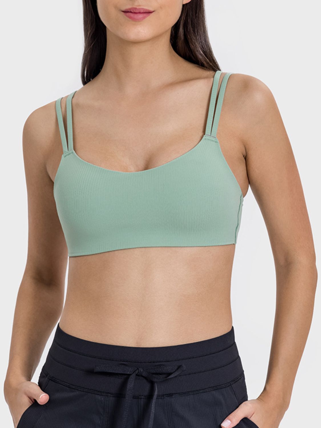 Simply Fetching Scoop Neck Double Strap Active Cami (Multiple Colors)