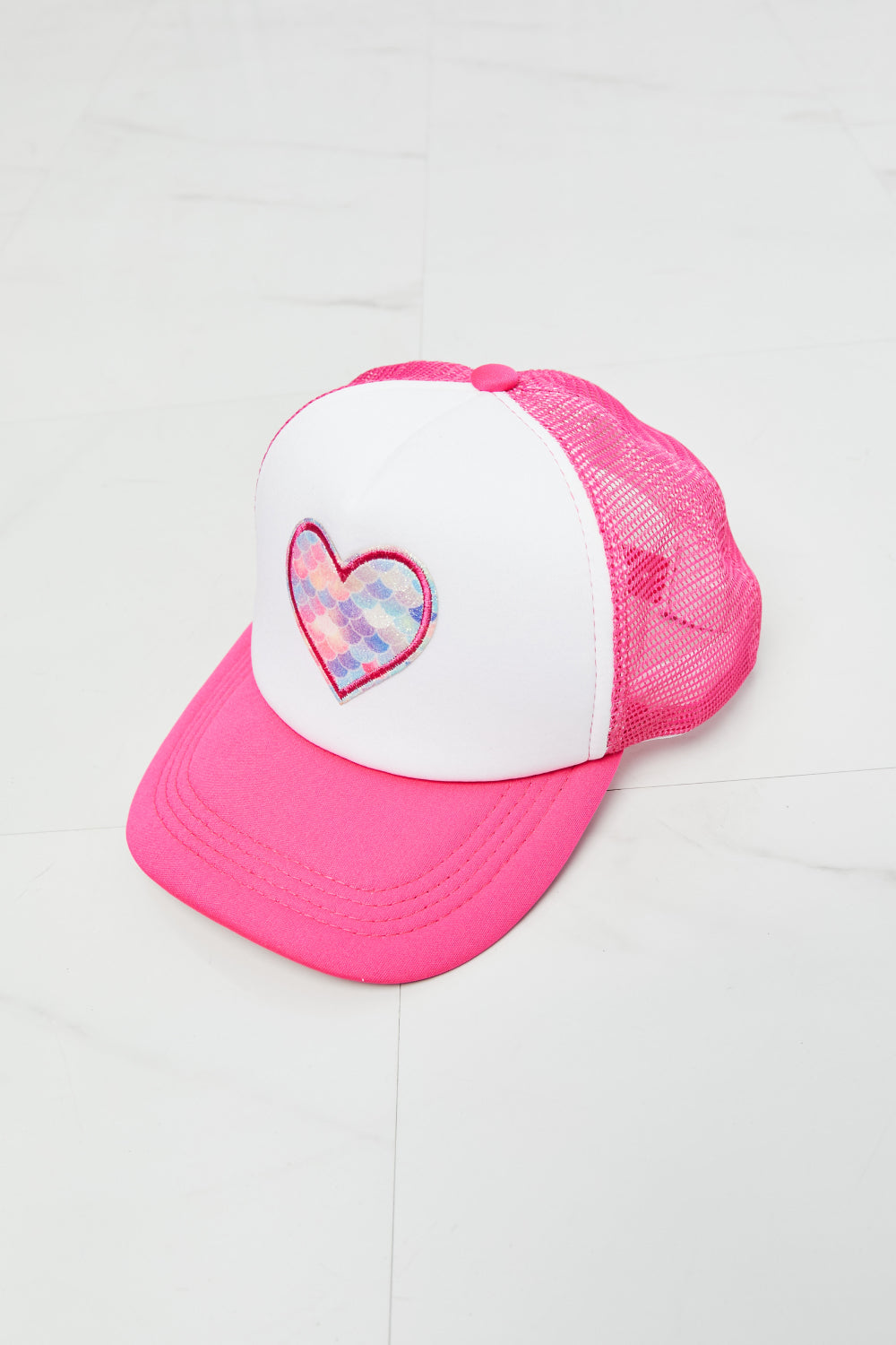 Fame Falling For You Trucker Hat in Pink - BP