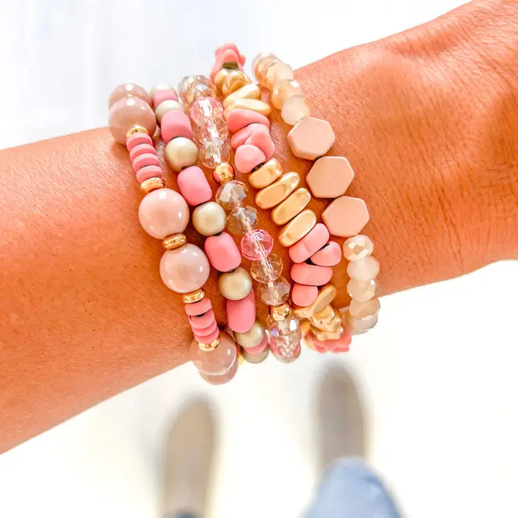 You are a GEM Pink & Blush Bracelet Stack