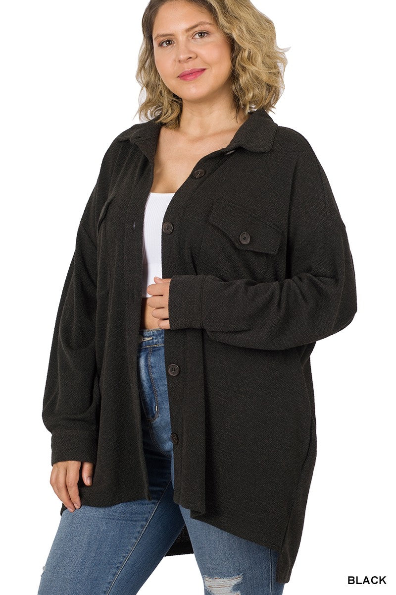 Comforting Thoughts Soft Jacquard Shacket