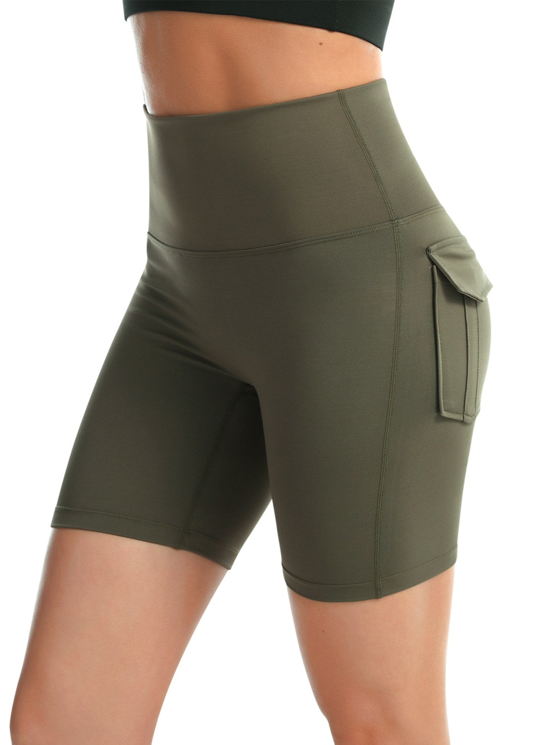 Make It Pop Pocketed High Waist Active Shorts (Multiple Colors) - BP