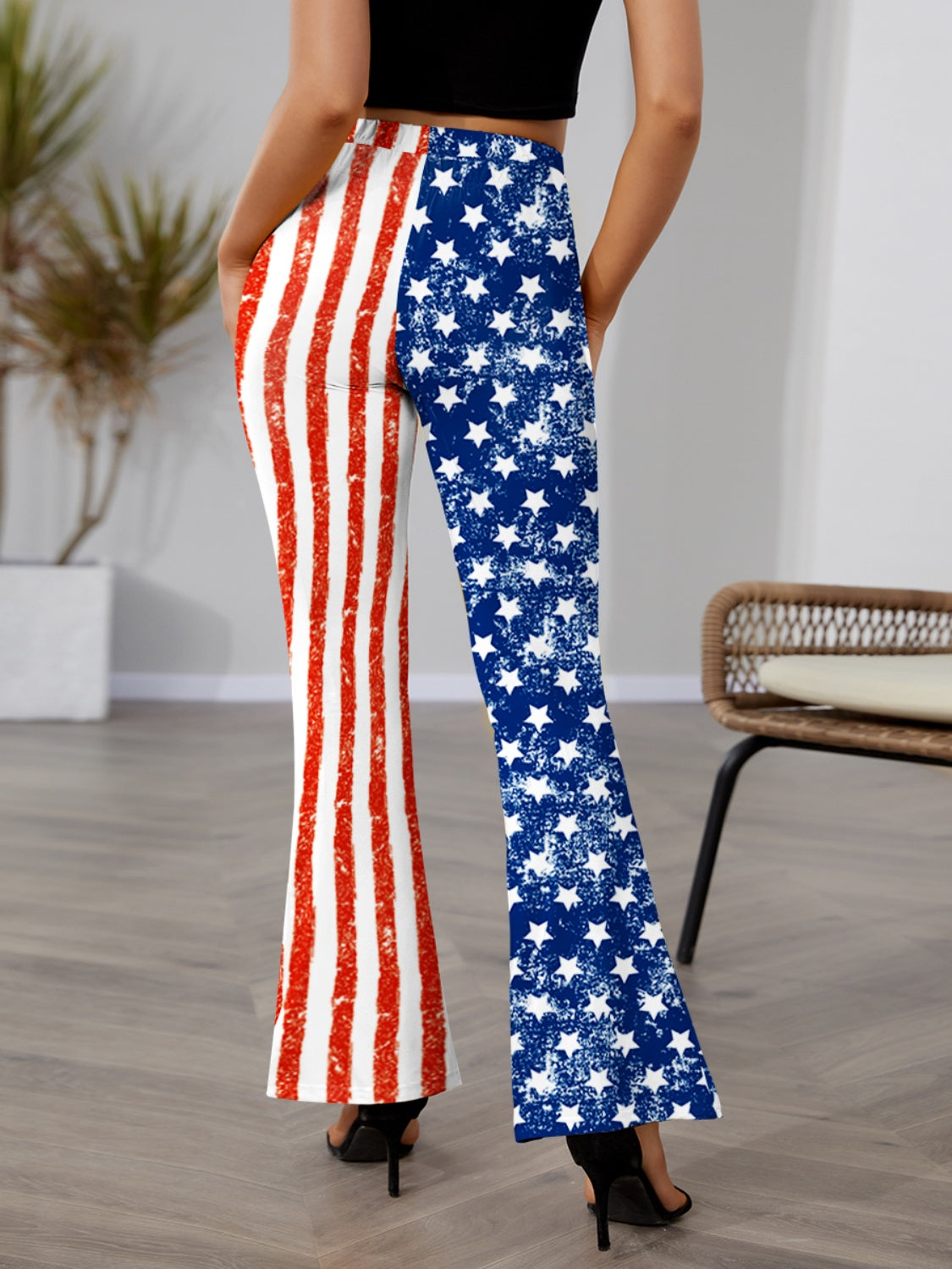 United We Stand Star & Stripes High Waist Bootcut Pants