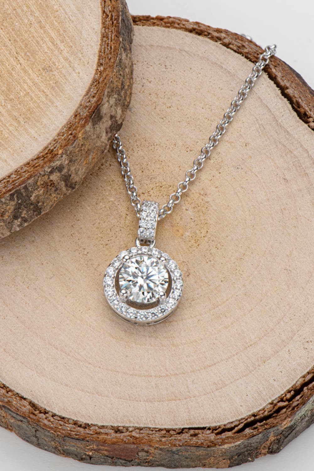 In Your Eyes Zircon Pendant 925 Sterling Silver Necklace - BP