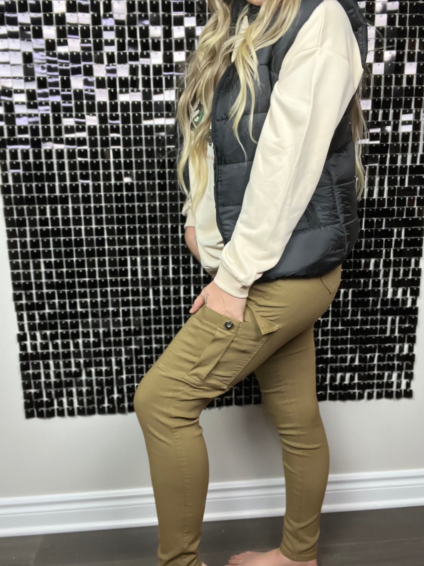 Dancing In The Dark Cargo Skinny Pants (Multiple Color Options)