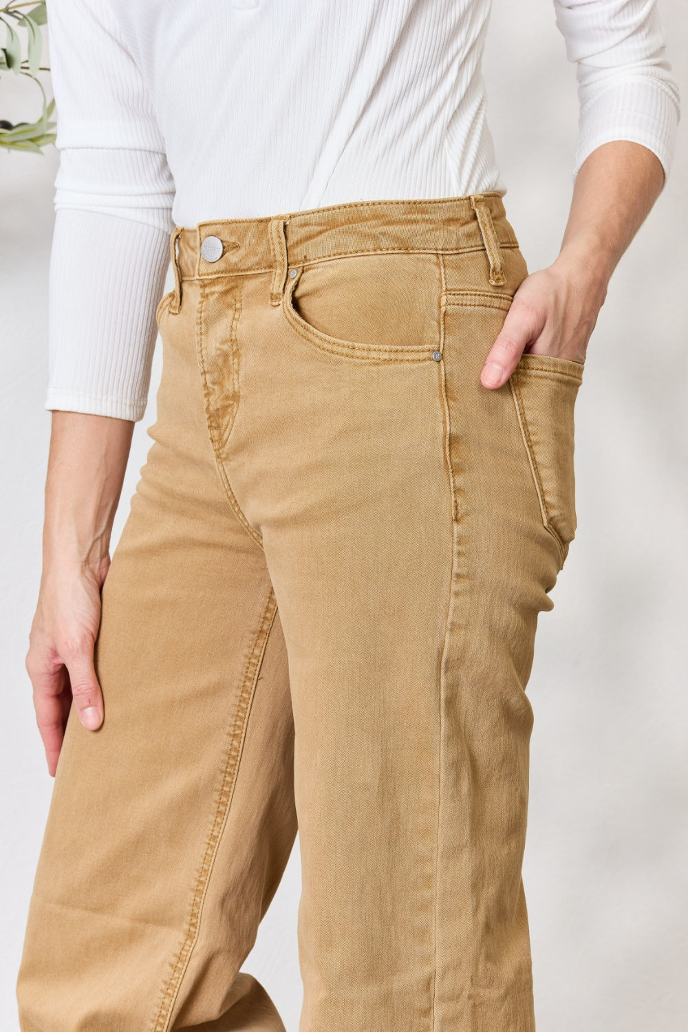 (0-3X) Bettie Fringe Hem Wide Leg Jeans (Risen) - BP