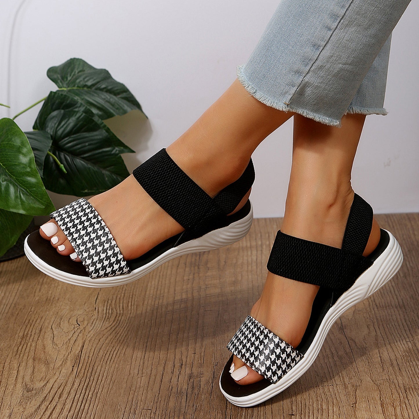 Live & Learn Leather Open Toe Low Heel Sandals (Multiple Styles)