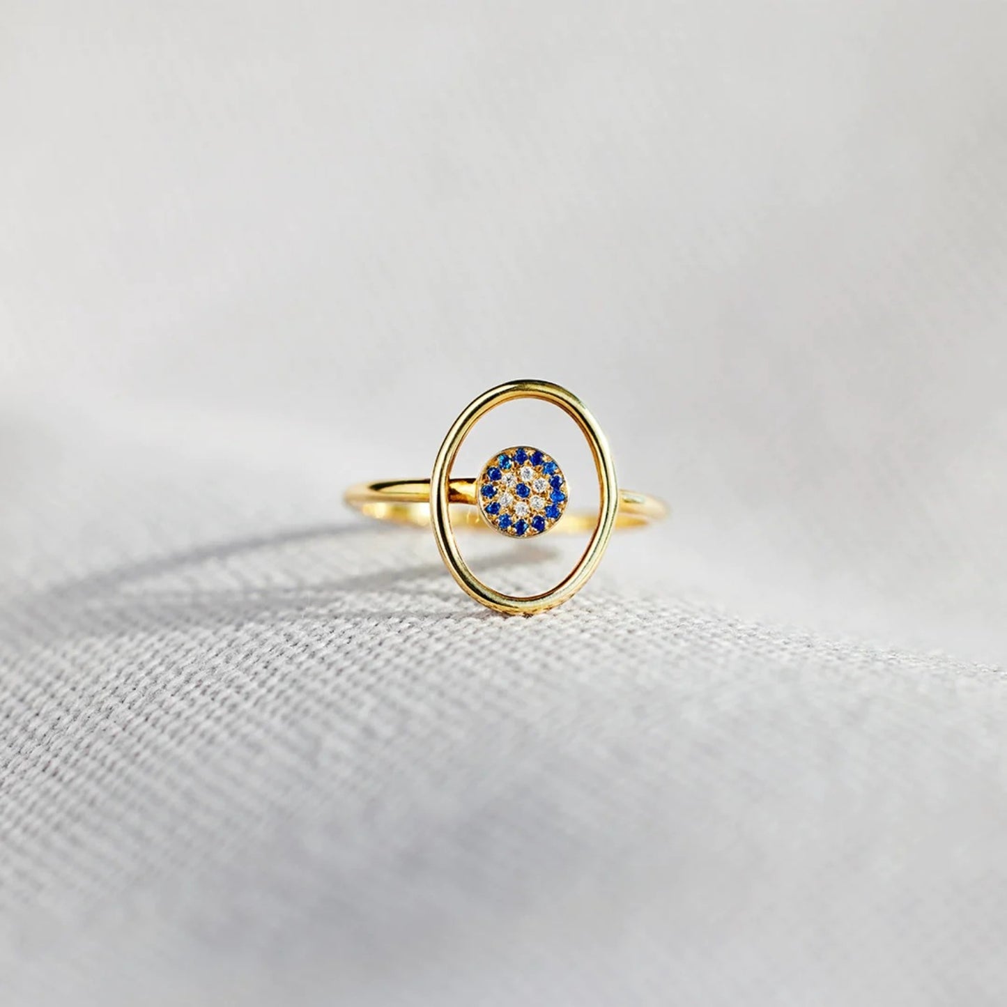 Eyes Of Love 925 Sterling Silver Evil Eye Ring