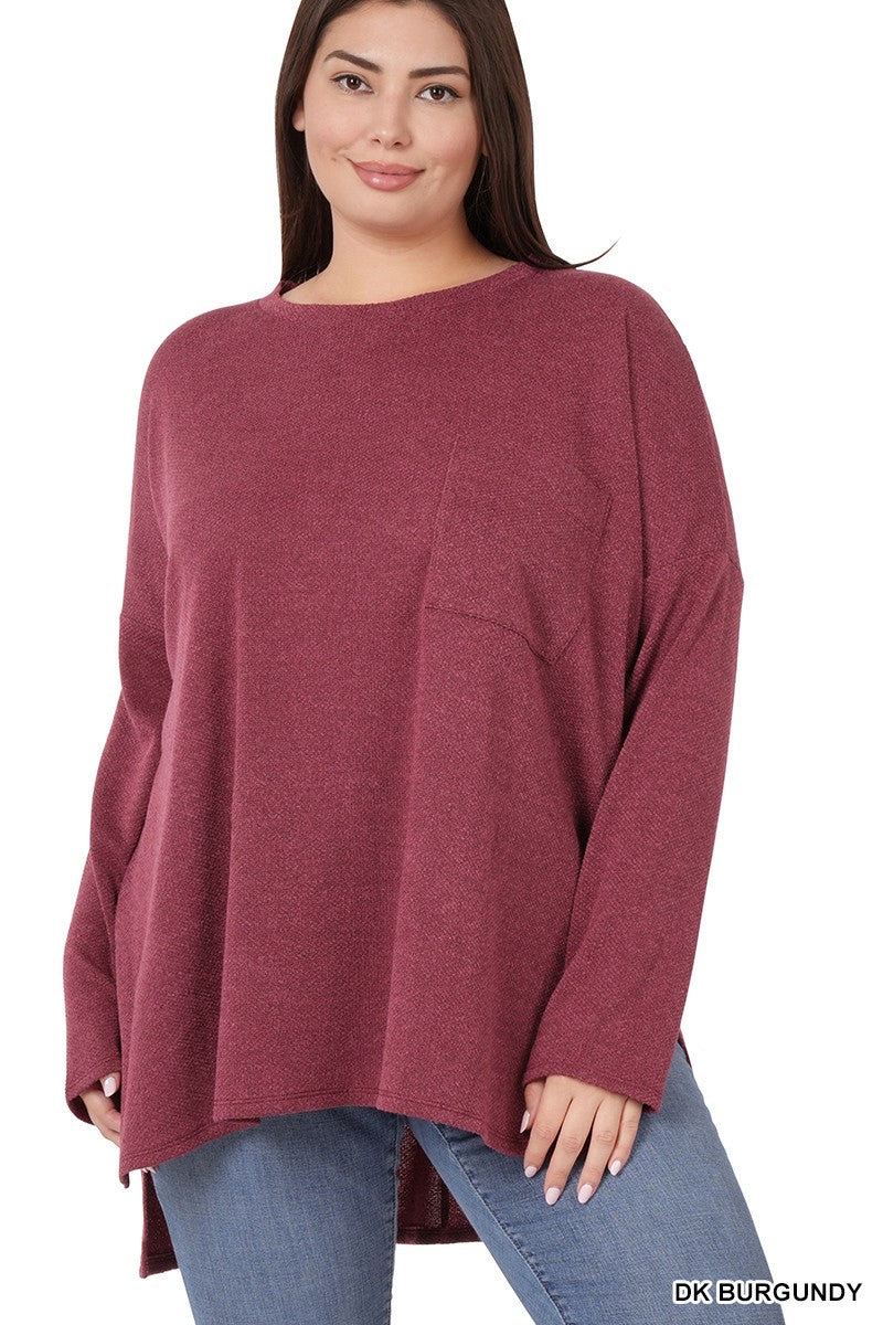 Delightful Daydreamer Oversized HiLo Top (Multiple Color Options)