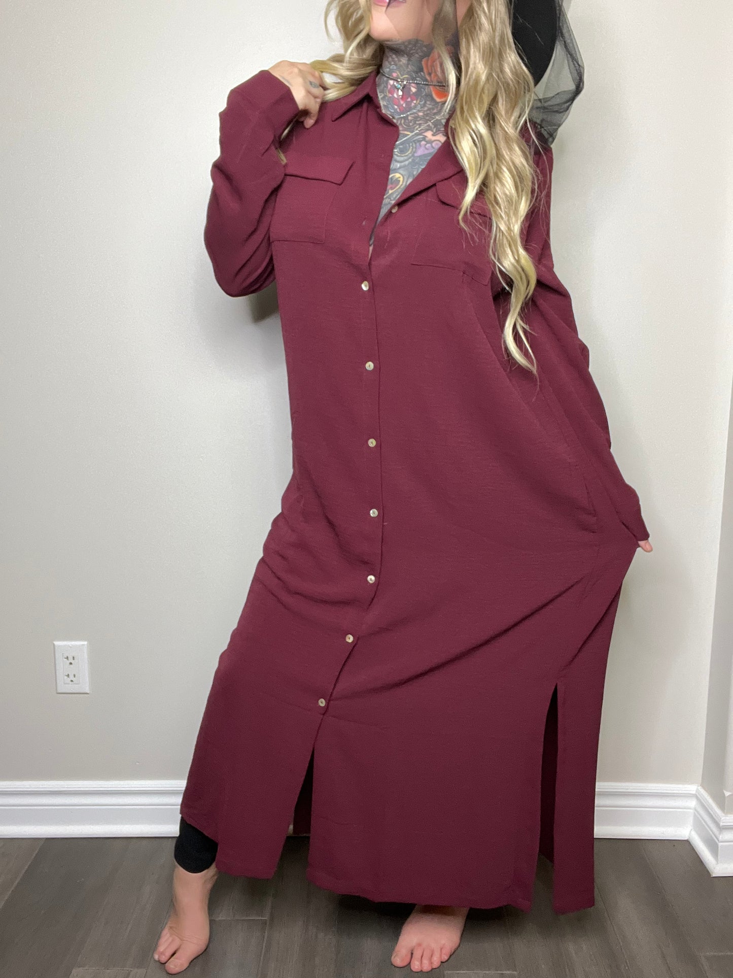 Wine Into Water Cury Collard Dress