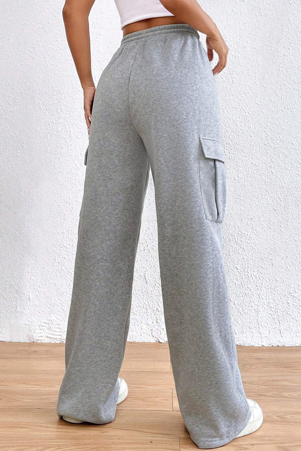 Lazy Chill Day Drawstring High Waist Pants