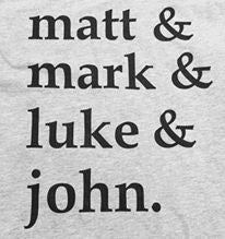 Matt, Mark, Luke & John V Neck Tee (Multiple Colors) - BP