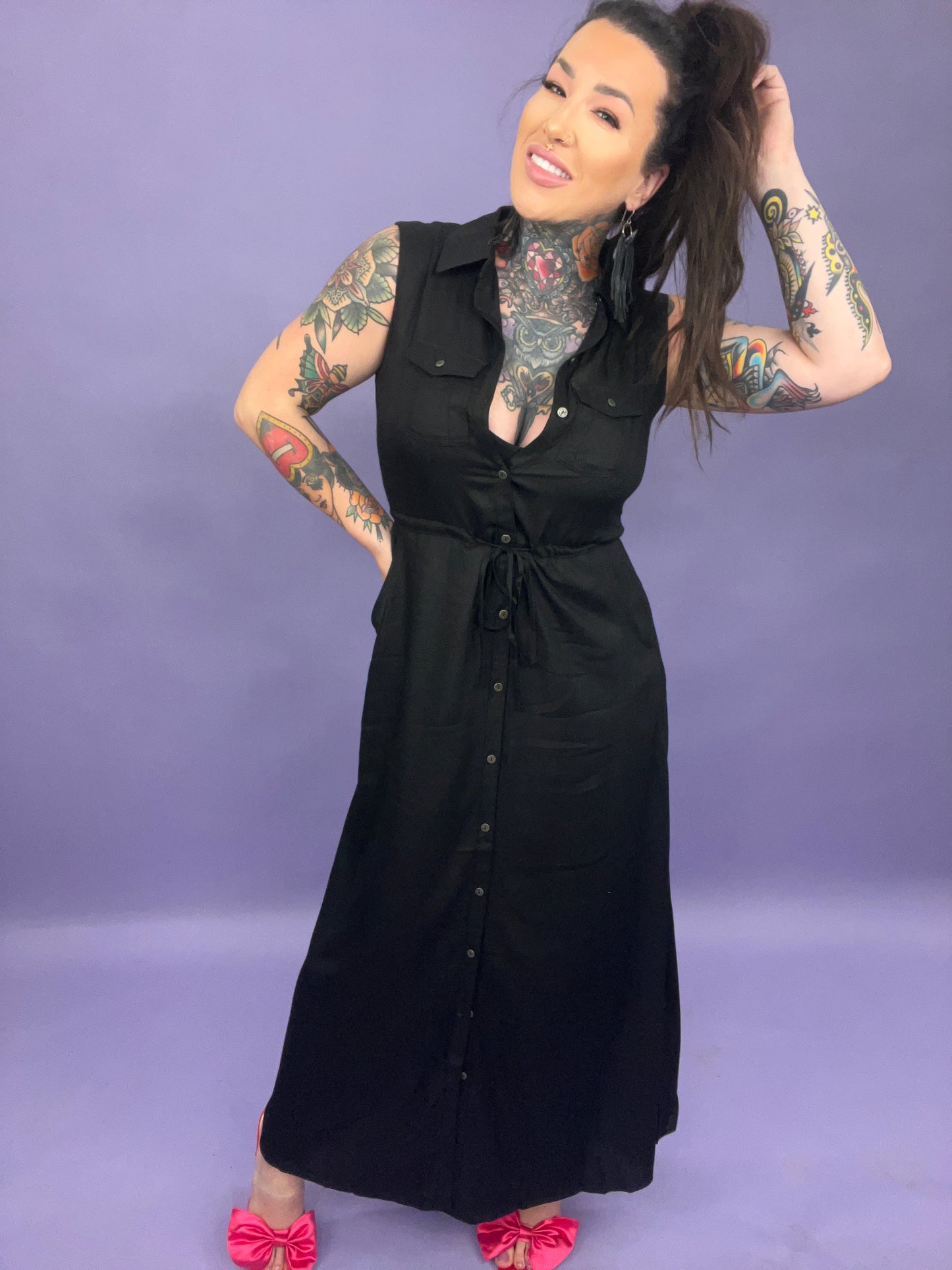 REG Jade By Jane -BUTTON DOWN MAXI DRESS