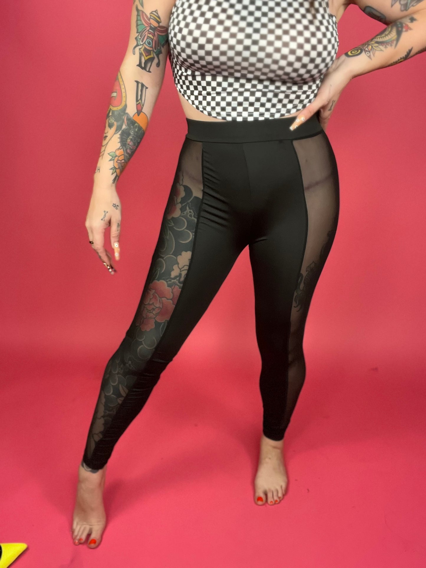 High Waist Mesh Sports Legging