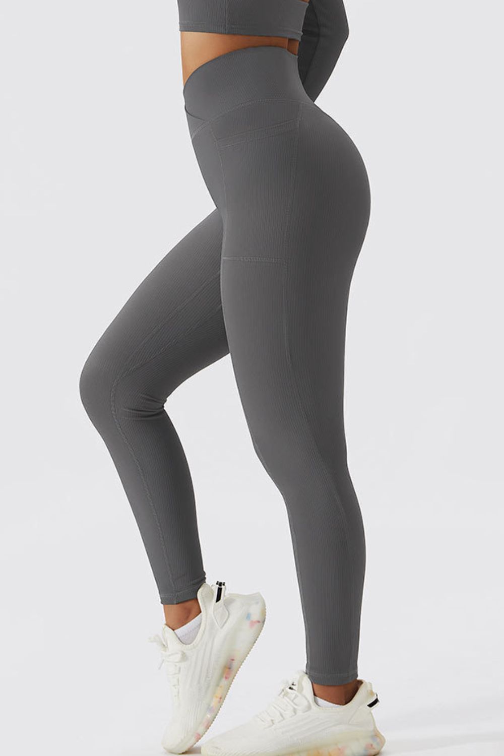 Winners Never Quit Crossover Waist Active Leggings (Basic Bae - Multiple Colors)