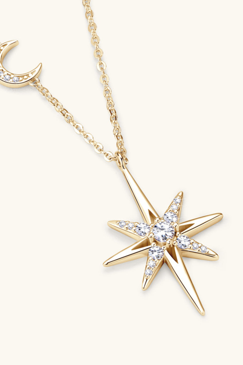 Stars Aligned Moissanite 925 Sterling Silver Necklace (Multiple Finishes)