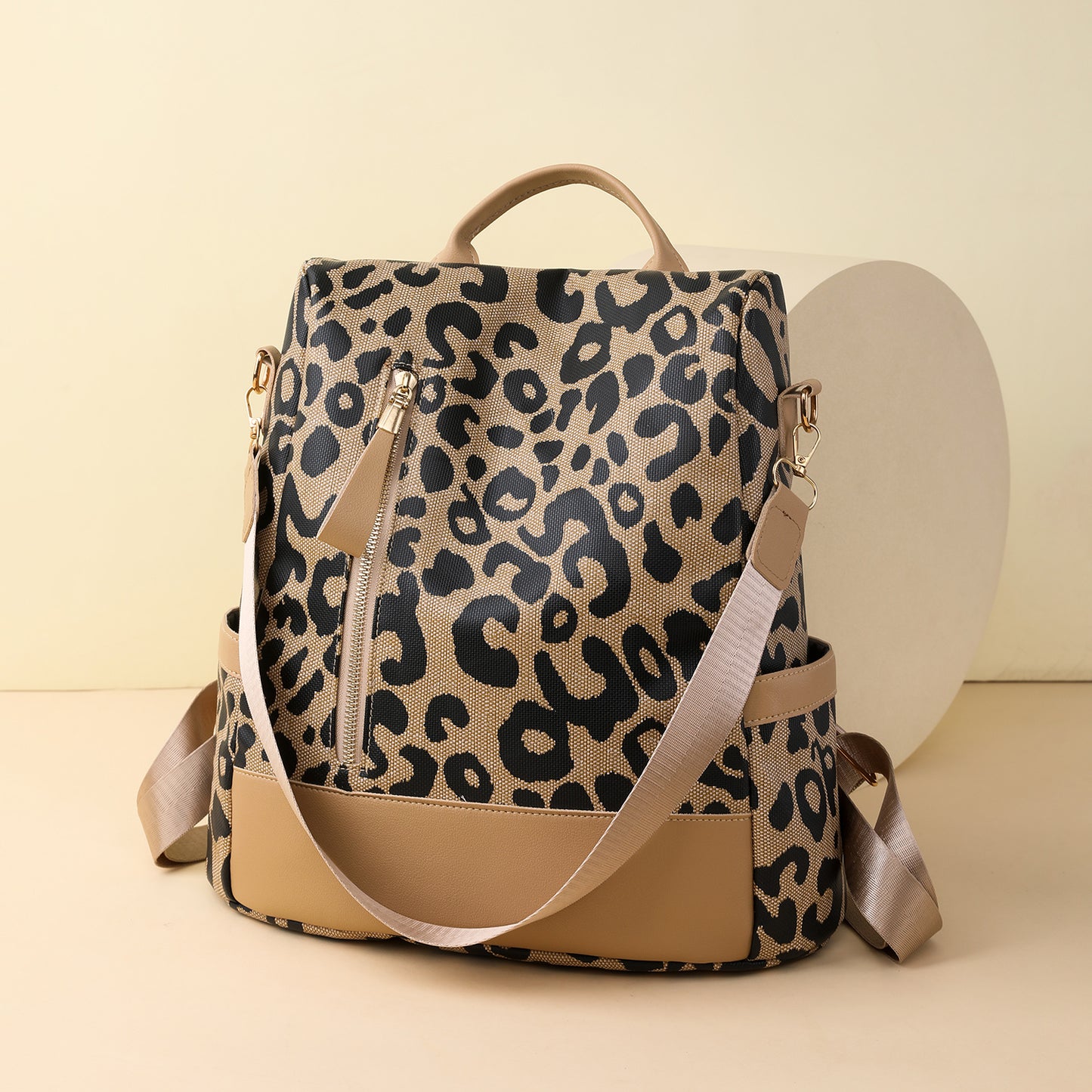 Cheetah Speed Leopard PU Leather Backpack Bag