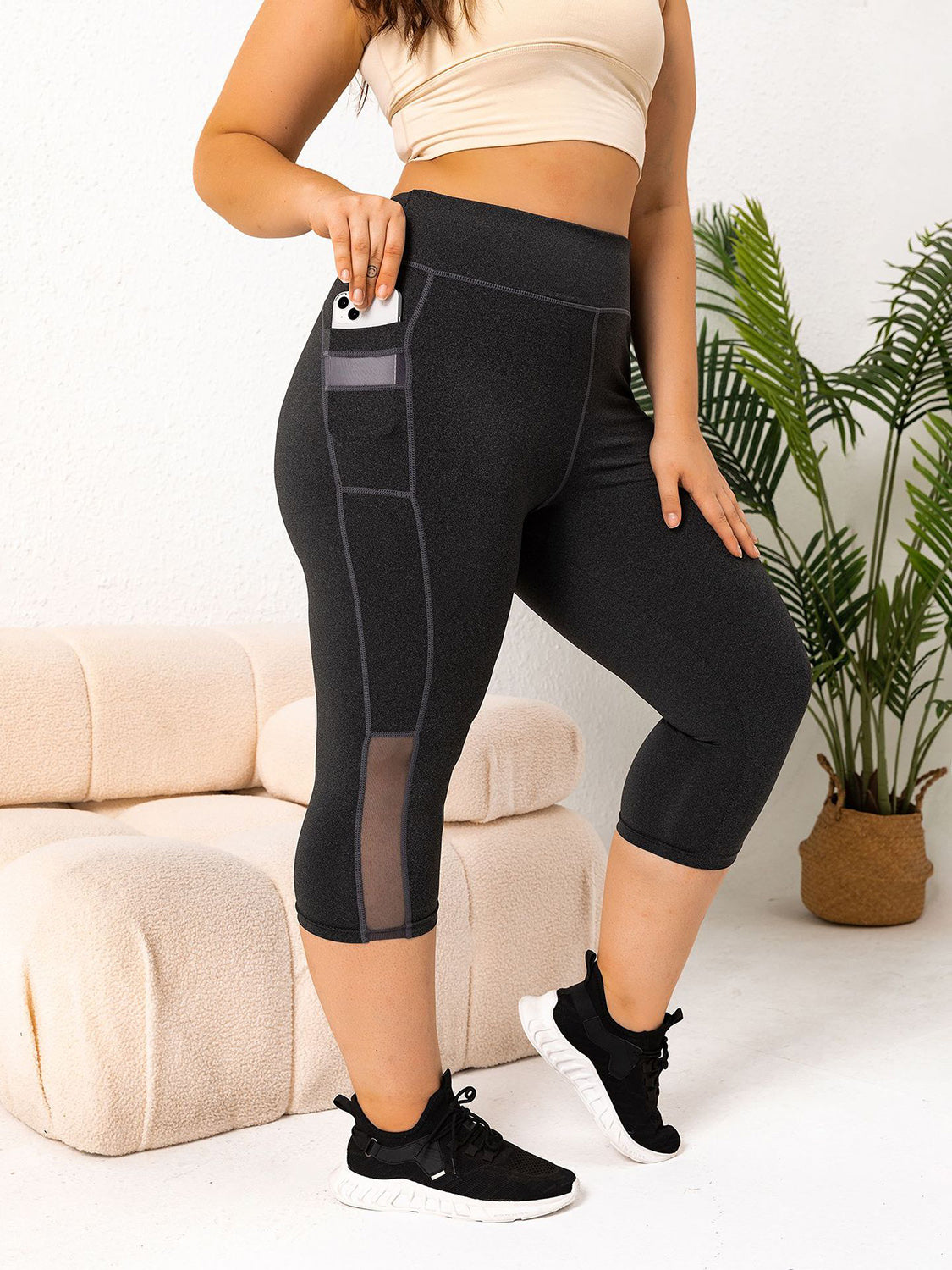 (0XL -4XL) Errands For Days Pocketed High Waist Active Leggings - BP