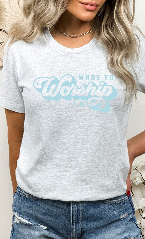 (2X-3X) Made To Worship Graphic Tee (Multiple Colors) - BP