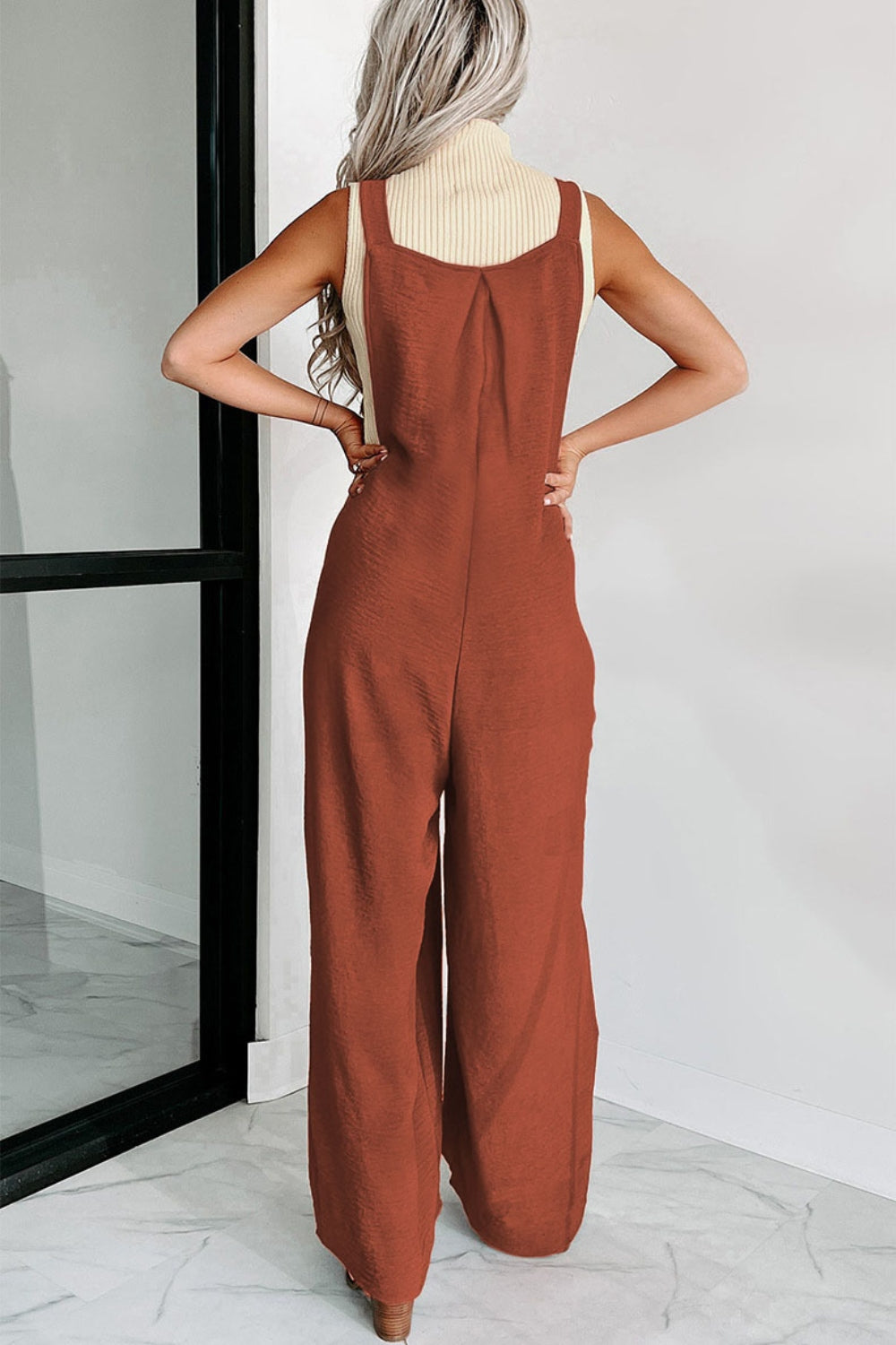 Fiction At It's Finest Square Neck Wide Strap Jumpsuit (Multiple Colors) - BP