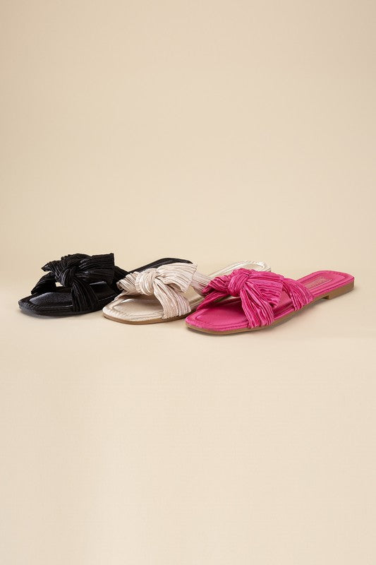 Gemma Bow Flat Slides (Multiple Colors) - BP