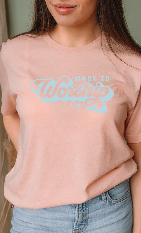 (2X-3X) Made To Worship Graphic Tee (Multiple Colors) - BP