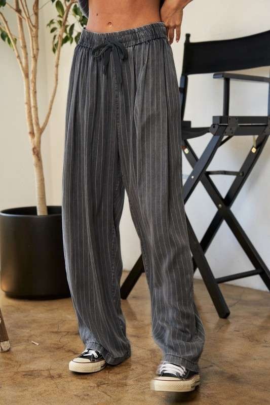 Slumber Party Stripe Button Down Shirt and Long Pants Set