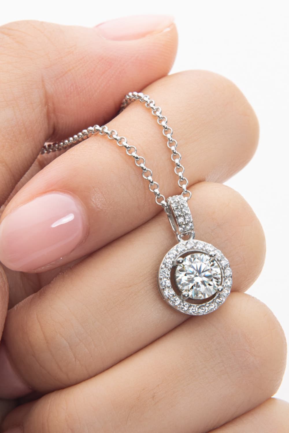 In Your Eyes Zircon Pendant 925 Sterling Silver Necklace - BP