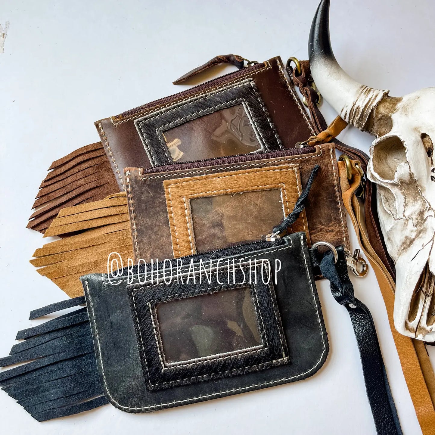 Longhorn State Of Mind Keychain Leather Wallet