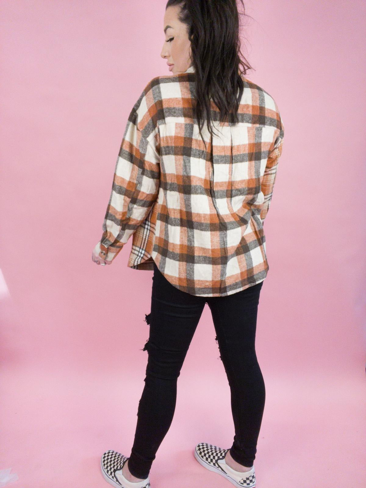 Cover Story Flannel Plaid Wool Shacket