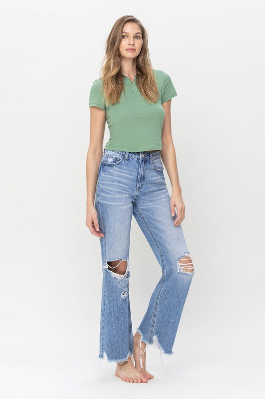 Vervet Rosemary 90's Vintage Super High Rise Flare Jeans - BP